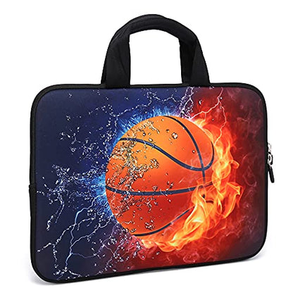 14 15 15.4 15.6 inch Laptop Handle Bag Computer Protect Case Pouch Holder Notebook Sleeve Neoprene Cover Soft Carrying Travel Case for Dell Lenovo Toshiba HP Chromebook ASUS Acer (Cool Basketball) - color: Cool Basketball