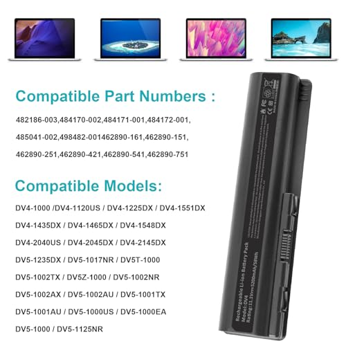 Fancy Buying Laptop Battery for HP Pavilion dv4-2145dx dv6-2066dx dv6-1259dx dv4-1365dx DV5-1160US As09a51 - size: 6 Cell