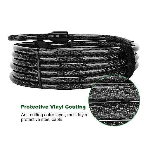 7 ft x 1/2" Heavy Duty Cut-Proof Security Cable, Kayaking & Outdoor Equipment - size: 7FT