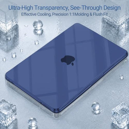 MOSISO Compatible with MacBook Neo Case 13 inch 2026 A3404 A18 Pro Chip | Ultra-Thin Surpass Natural Beauty Seamlessly Closes Protective Hard Shell Case Cover, Crystal Indigo - color: Crystal Indigo