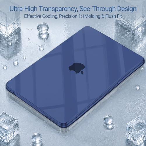 MOSISO Compatible with MacBook Neo Case 13 inch 2026 A3404 A18 Pro Chip | 4 in 1 Kit Surpass Natural Beauty Scratch-Resistant Hard Shell, Ultra-Thin Precision-Matched to Laptop Color, Crystal Indigo - color: Crystal Indigo