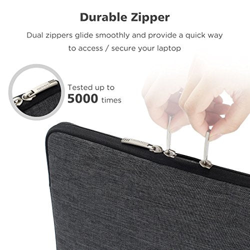 NIDOO 13 inch Laptop Sleeve Carrying Case Bag for 14" MacBook Pro M4 M3 M2 M1 2024/13.5" Surface Laptop 6 5/14" Lenovo ThinkPad X1 Carbon Gen 12 11/14" Asus ZenBook 14/ Inspiron 14 Plus - color: Dark Grey, size: 12.5-13 Inch / 2017 New MacBook Pro