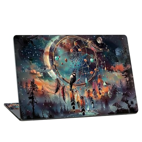 Universal Laptop Skin Sticker with 2 Wrist Pad Skins, Waterproof Scratch Resistant Vinyl Laptop Cover Decal, Cut to Fit for 11–15.6 Inch MacBook HP Dell Lenovo, Dreamcatcher - color: Dreamcatcher