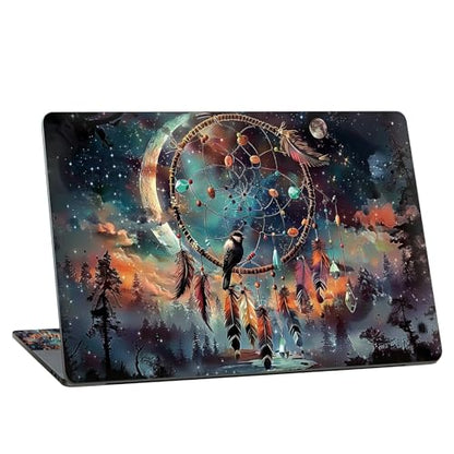Universal Laptop Skin Sticker with 2 Wrist Pad Skins, Waterproof Scratch Resistant Vinyl Laptop Cover Decal, Cut to Fit for 11–15.6 Inch MacBook HP Dell Lenovo, Dreamcatcher - color: Dreamcatcher
