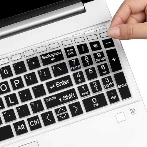 Large Print Keyboard Cover for 2025-2023 HP Laptop 17-cn 17-cp, HP Essential Laptop 17t 17.3, HP 17z-cp300 17t-cn400 17t-cn300 17-cn4033cl 17-cn2083dx 17-cn0001tg 17-cn4065cl 17-cp3005dx 17-cp2099nr - color: GradientBlack(Large Letters)