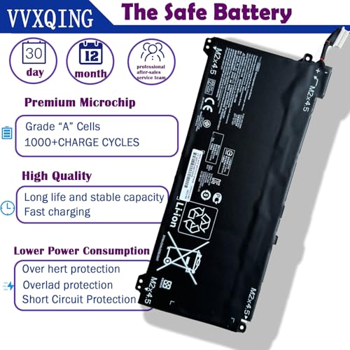 PG06XL 69Wh 5676mAh Battery Replacement for HP OMEN 15T-DH000 15T-DH100 PC Omen 5 Air 15-dh0006TX 15-dh0007TX PRC Series Laptop HSTNN-DB9F L48431-2C1 L48497-005 PGO6XL 11.55V 6-Cell