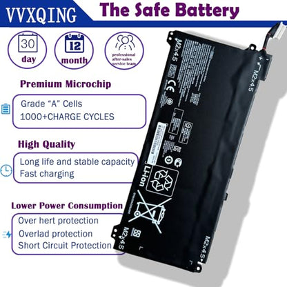 PG06XL 69Wh 5676mAh Battery Replacement for HP OMEN 15T-DH000 15T-DH100 PC Omen 5 Air 15-dh0006TX 15-dh0007TX PRC Series Laptop HSTNN-DB9F L48431-2C1 L48497-005 PGO6XL 11.55V 6-Cell