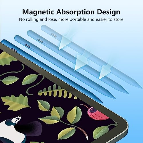 TaIYanG iPad Stylus Pen for iPad 2018-2026, Palm Rejection, Fast Charging | Tilt Sensitivity, for iPad Pencil A16 /10/9/8/7/6, Pro 11/13" (M5/M4),Air M4/M3/M2/5th/4th, Pro 11/12.9", Mini 6/5, Blue - color: Blue