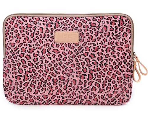 BSLVWG 10 Inch Laptop Sleeve Multi-Color & Size Choices Case/Water-Resistant Neoprene Notebook Computer Pocket Tablet Briefcase Carrying Bag/Pouch Skin Cover - color: Red Leopard, size: 10 inch
