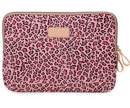 BSLVWG 10 Inch Laptop Sleeve Multi-Color & Size Choices Case/Water-Resistant Neoprene Notebook Computer Pocket Tablet Briefcase Carrying Bag/Pouch Skin Cover - color: Red Leopard, size: 10 inch