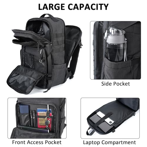 MATEIN 17 Inch Laptop Backpack, Large TSA Tactical Backpack for Men | Military MOLLE System, Water Resistant Computer Bag, Laptop Compartment, Work Organizer Pocket, For Carry on Travel
