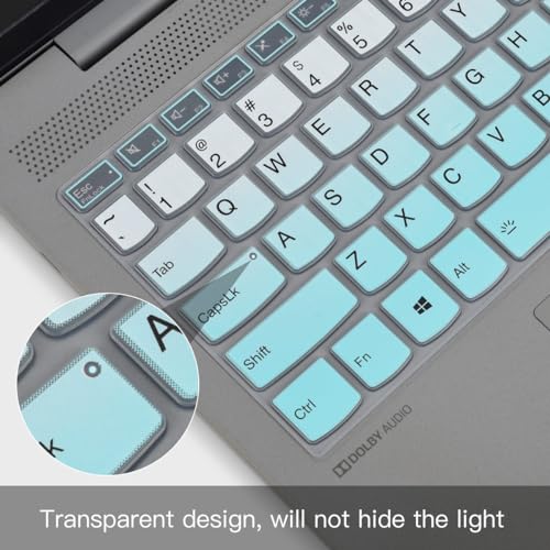 Keyboard Cover for 2023 2022 Lenovo IdeaPad 1/IdeaPad 1i 15.6 inch Laptop 15IGL7 15ADA07 15IAU7 15ALC7 15IJL7 15IGL7, New Lenovo IdeaPad 1 15IGL7 15.6 US Layout Keyboard Cover Skin, Ombre Mint - color: Ombre Mint