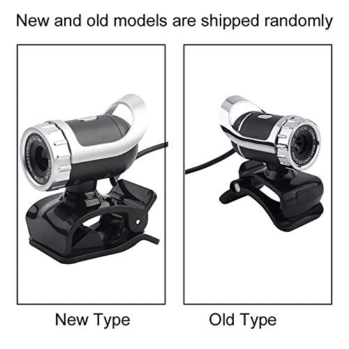 Webcam with Built in Microphone, 0 Pixels HD Rotatable Camera for PC Laptop, 360 Degree Rotation with Adjustable Stand, Silver - color: Silver