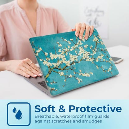 Reusable Universal Laptop Skin Sticker, Cut to Fit for 11.6–15.6 Inch Laptops, Waterproof Protective Film, No-Residue - Spring Blossom Branches - color: Spring Blossom Branches