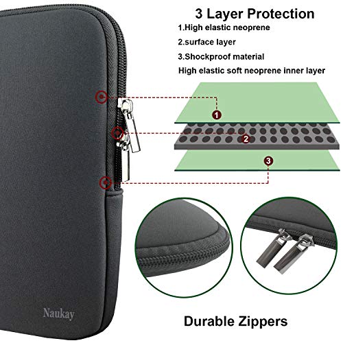 Laptop Sleeve Case,13-13.3 Inch Resistant Neoprene Laptop Sleeve/Notebook Computer Pocket Case/Tablet Briefcase Carrying Bag-(Grey) - color: Grey, size: 13.3 inch