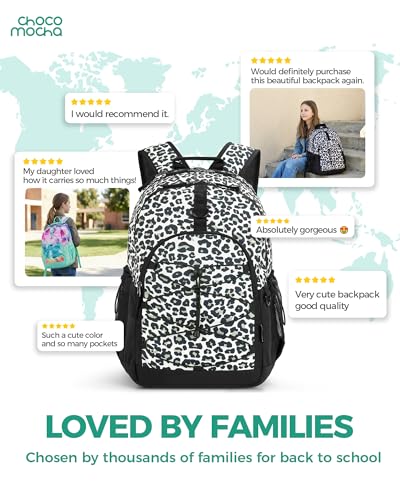 Choco Mocha Purple Backpack for Teen Girls, Travel School Backpack for Girls Middle School Large Bookbag 18 Inch - color: Purple-shine