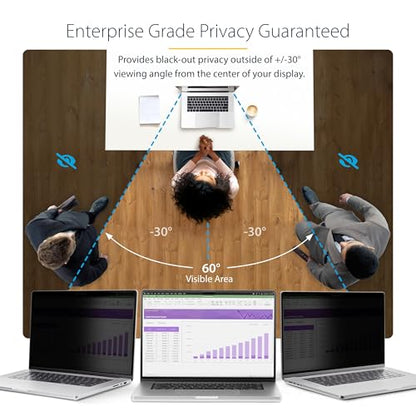 StarTech 14in MacBook Pro Magnetic Privacy Screen, Glossy Sides, Laptop | Reversible Anti-Glare Matte, MacBook M1 M2 M3 M4 M5 Compatible, Privacy Filter, +/-30 Deg. View - style: 14" MacBook Pro M1/M2/M3