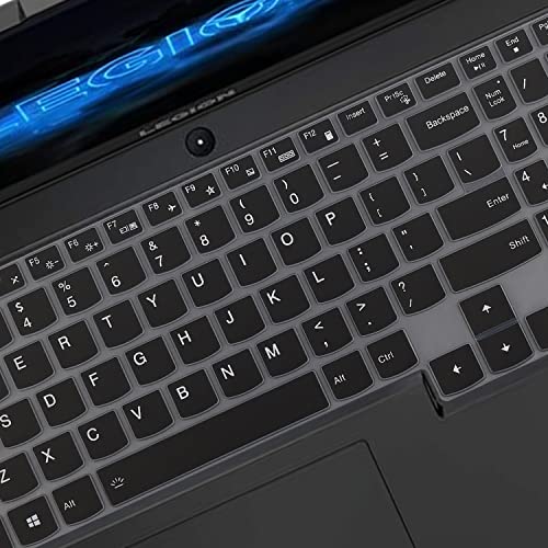 Keyboard Cover Skin for Lenovo Legion 5 5i 5p 5pi 7 7iGen 9/8/7/6 15.6" 16" 17.3", Legion Pro 5/5i 7 7i 16" Gen 9/8/7/6, Legion Slim 5 5i 7 7i 15.6 16 Gen9/8, LQQ 15.6" 16" Gen 9/8, US Layout - color: Black