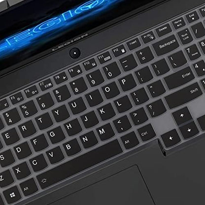 Keyboard Cover Skin for Lenovo Legion 5 5i 5p 5pi 7 7iGen 9/8/7/6 15.6" 16" 17.3", Legion Pro 5/5i 7 7i 16" Gen 9/8/7/6, Legion Slim 5 5i 7 7i 15.6 16 Gen9/8, LQQ 15.6" 16" Gen 9/8, US Layout - color: Black