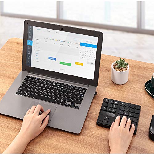 Numeric Keypad, 35-Keys Portable USB Wireless Numeric Keypad Rechargeable Ultra-Silent External Numeric Pad for MacBook and Windows Laptop