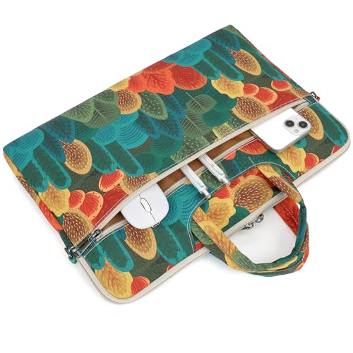 DACHEE Laptop Shoulder Bag for 15 Inch/15.6 Inch Macbook Pro - color: Colorful Forest(07)