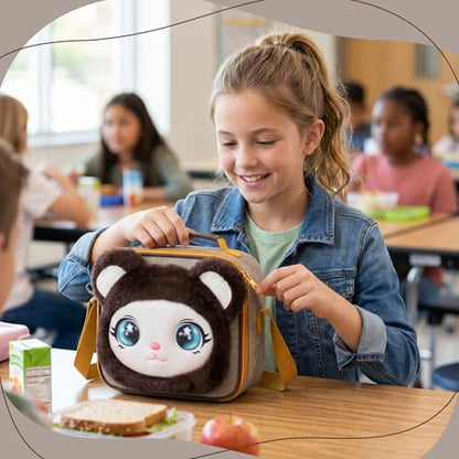Meetbelify Rolling Backpack for Girls Backpacks with Wheels for Elementary Student Kids School Travel Bag for Girls Ages 6-8 Years Old - color: Brown