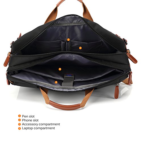 CoolBELL Convertible Backpack Messenger Shoulder bag Laptop Case Handbag Business Briefcase Multi-functional Travel Rucksack Fits 15.6 Inch Laptop For Men/Women (Grey) - color: Grey, size: 15.6 Inches