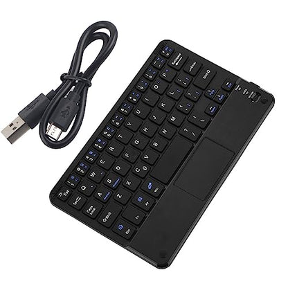 Keenso Mini Wireless Keyboard with Touchpad, LowProfile Slim Keyboard for PC Tablet, 90 Hours Working Time, Suitable for Travelers