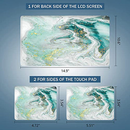 Laptop Skin Sticker Decal 15-15.6 Inches, Universal Reusable Vinyl Sticker for 12.1 13 13.3 14 15.4 Inches Netbook/Notebook PC, Waterproof & Scratch-Resistant (Wave Marble) - color: Wave Marble
