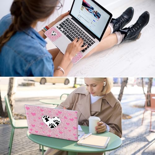 Universal Laptop Skin for 13-16 Inch Laptops,Vinyl Protective Sticker Decal,Easy DIY Trim-to-Fit for HP/Dell/MacBook,Bubble-Free & Removable,Pink Dog Paw - color: Pink Dog Paw