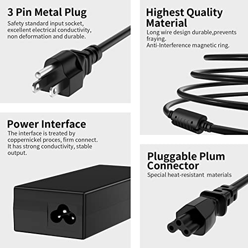 65W&45W Adapter for Dell Laptop Charger Replacement for Dell Inspiron 13 14 15 17,3583 5566 5559 3585 5593 5567 3590 5555 5570 Dell Latitude 3310 3410 3420 3490 3500 3510 3590 Power Supply Cord - size: 65 W 4.5x3.0 Mm
