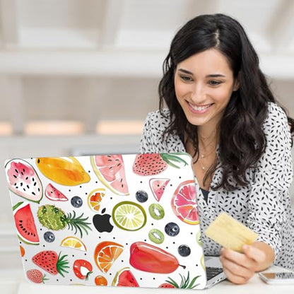 AKIT for MacBook Air 13 inch Case M5 M4 M3 M2 2026-2022, Fruits | A3449 A3240 A3113 A2681,Unique Style Pattern Hard Shell Laptop Case+Screen Protector+Keyboard Cover for MacBook Air 13.6 inch - color: Fruits