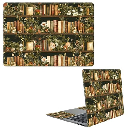 Laptop Skin Sticker Decal, Universal Protective Cover Fit 12 13 14 15.6 Inch Notebook, Reusable Water-Resistant Vinyl Decal w/ 2 Wrist Pads for Business Travel Office, Huateng Book - color: Huateng Book
