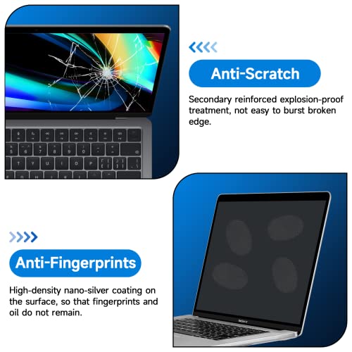 2-Pack Anti Glare Screen Protector Compatible with MacBook Pro 16 Inch 2019 Released with Touch ID & Touch Bar (A2141) - Anti-Glare/Anti Fingerprint Matte Laptop Screen Protector Guard - size: MacBook Pro 16 Inch (2019, A2141)