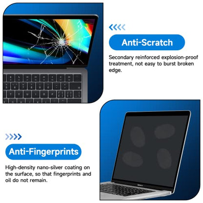2-Pack Anti Glare Screen Protector Compatible with MacBook Pro 16 Inch 2019 Released with Touch ID & Touch Bar (A2141) - Anti-Glare/Anti Fingerprint Matte Laptop Screen Protector Guard - size: MacBook Pro 16 Inch (2019, A2141)