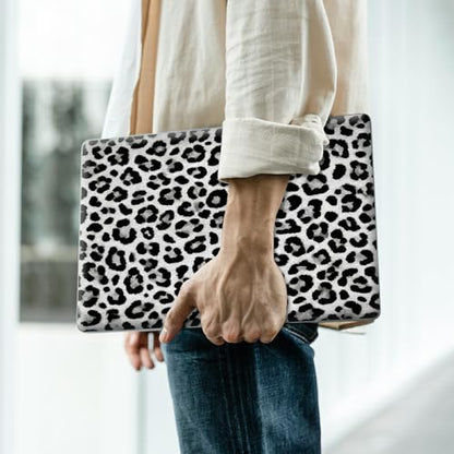 Reusable Universal Laptop Skin Sticker, Cut to Fit for 11.6–15.6 Inch Laptops, Waterproof Protective Film, No-Residue - Black White Leopard - color: Black White Leopard