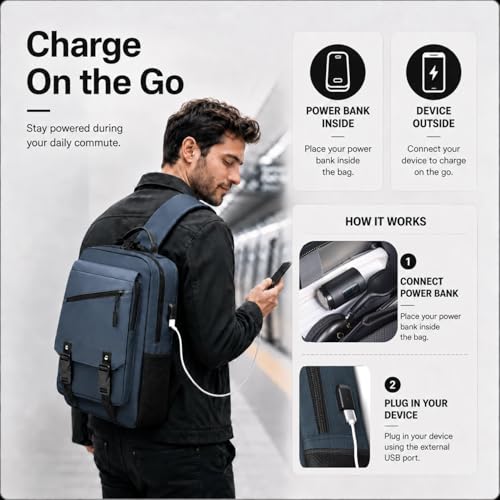 Sling Bag Large Capacity: Crossbody Bag for Men Fits 15.6 Inch Laptop A4 Files with Anti Theft USB Port - color: 39-dark Blue