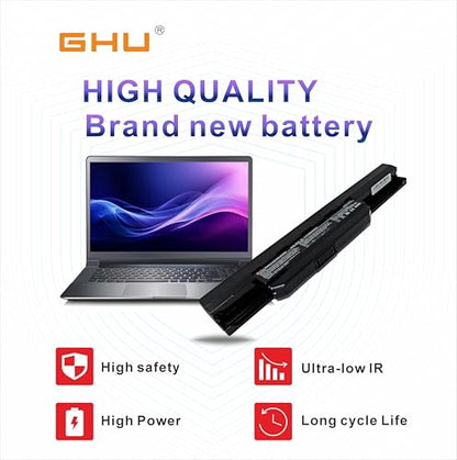 GHU A32-K53 A41-K53 Battery 58Wh 10.8V Replacement for Asus A53 K53 K54 K84 K93 N53, Compatible with A31-K53 A42-K53