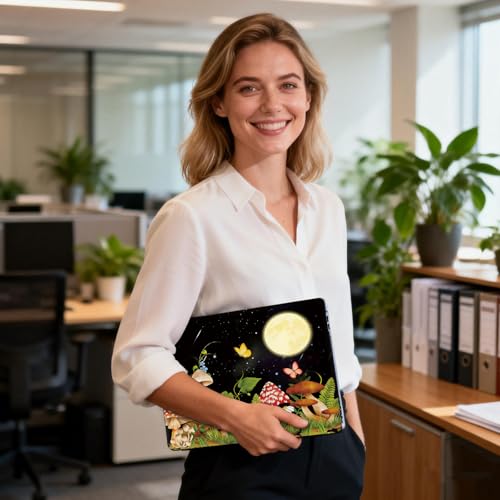Universal Laptop Skin Sticker Decal for 11.6”12" 13" 13.3" 14" 15" 15.4" 15.6" Reusable Waterproof Scratch-Scratch Resistant Protective Vinyl Laptop Skin Stickers - Mushrooms Butterfly Flower Moon - color: Mushrooms Butterfly Flower Moon