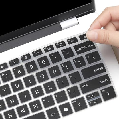 Keyboard Cover for 2026 2025 HP OmniBook 5 Next Gen AI 14" & OmniBook 7 14"/OmniBook 5 Flip 14" 14-he 14-fp 14-FR 14-fs 14-he0037nr 14t-fr000 14-fp0057nr 14-fs0000 (Not fit 14-fm 14-fk 14-ha)-Black - color: Black