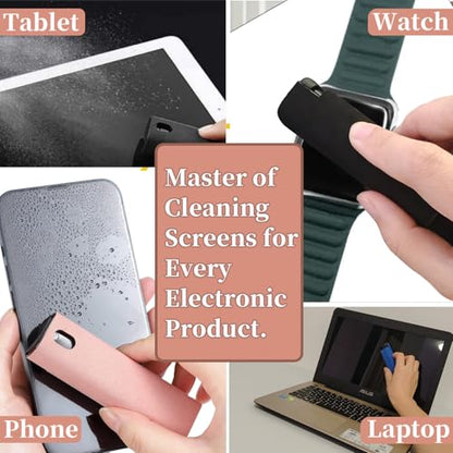 Computer Laptop Phone Screen Cleaner, Hatstart Touchscreen Cleaning Spray and Wipes Accessories to Remove Fingerprint for MacBook Display iPad iPhone Screens Mac TV - Pink Purple Blue - color: Pink Blue Purple