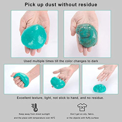 ASFSKY Keyboard Cleaning Gel Dust Removal Cleaner | For Keyboard Crevices, Car Interior, Office and Electronics - color: Green