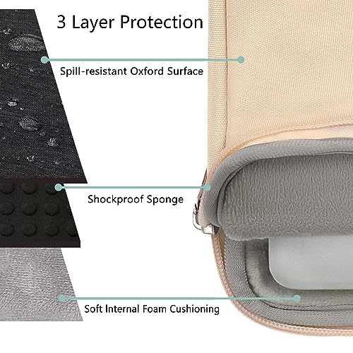 Voova Laptop Sleeve Carrying Case 14 15 Inch Compatible with MacBook Air 15 M2/M3/M4 2022-2025, MacBook Pro 15, Hp Chromebook 14, Waterproof Slim Computer Cover Bag,Apricot - color: Apricot, size: 14-15 Inch