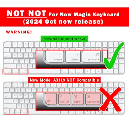 [Not for 2024 Release A3119] Keyboard Cover for iMac Magic Keyboard (Model A2520, Touch ID, with Numeric Key) - Ultra Thin, Protective and Clear Keyboard Cover Protector Skin - color: A2520 (Touch ID & Long Model )
