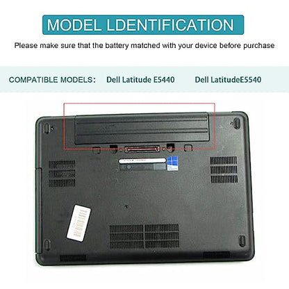 TREE.NB E5440 Laptop Battery for Dell Latitude 14 15 5000 E5540 Series M7T5F VV0NF FT6D9 3K7J7 5200mAh 11.1V Replacement - size: 7.28x2.72x0.94inch E5440