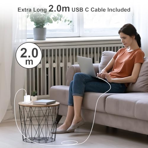 Mac Book Charger 140W GaN USB-C Fast Charger, PD Power Adapter for MacBook Pro 16" 14", MacBook Air 15" 13" M1 M2 M3 M4 M5 (2021-2026), with 6.6ft USB-C to USB-C Cable