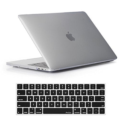ProCase Hard Shell Case and Keyboard Cover for MacBook Pro 15 -Crystal | for MacBook Pro 15" 2019 2018 2017 2016 A1990/A1707 with Touch Bar - color: Crystal