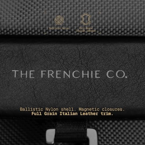 The Frenchie Co. - Work/Travel Speed Backpack - Expandable 23 to 30 liters - Anti-theft magnetic closure - Ballistic nylon with padded laptop compartment and minimalist professional design - color: Grey
