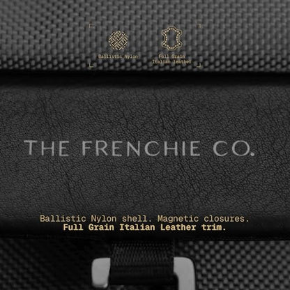 The Frenchie Co. - Work/Travel Speed Backpack - Expandable 23 to 30 liters - Anti-theft magnetic closure - Ballistic nylon with padded laptop compartment and minimalist professional design - color: Grey