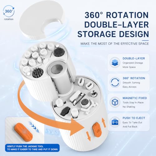 33-in-1 Electronics Cleaning Kit, Magnetic Professional Keyboard Cleaner with Retractable Brush, Screen Cleaner and Earbud Cleaning Pen for Computer, iPhone, Laptop, PC and Airpods
